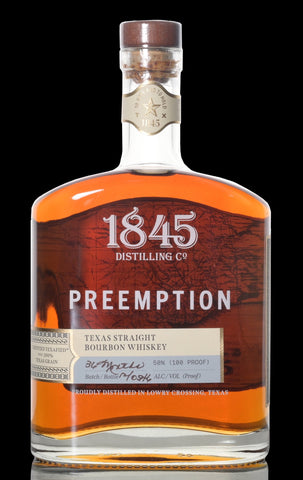 1845 Preemption Texas Straight Bourbon 50%