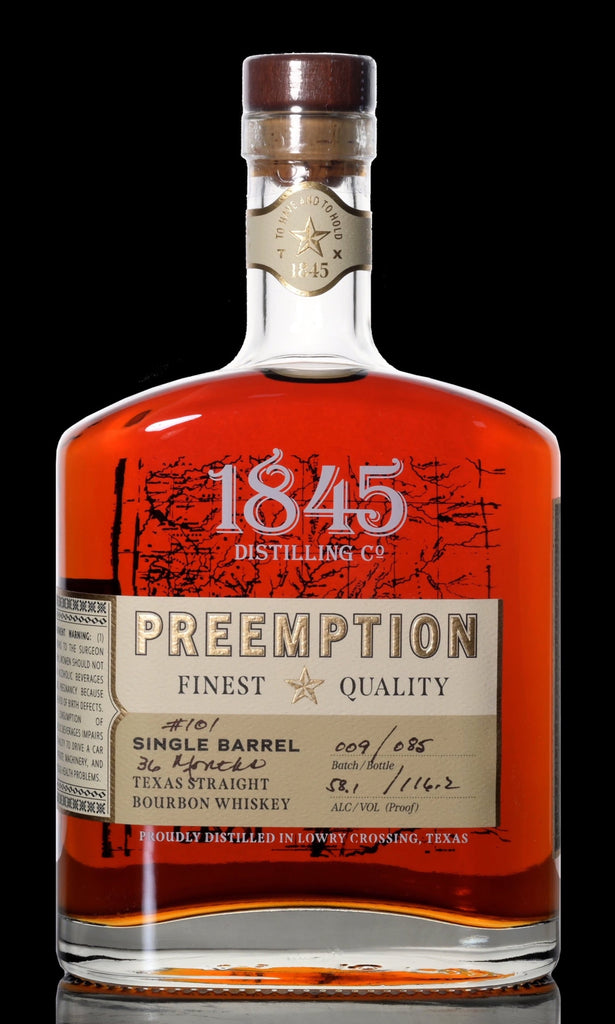 1845 Preemption Texas Straight Bourbon Single Barrel 58,1%