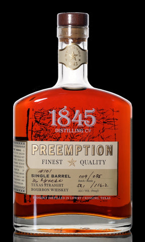 1845 Preemption Texas Straight Bourbon Single Barrel 58,1%