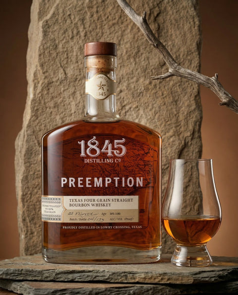 1845 Preemption Texas Straight four Grain Bourbon 50%