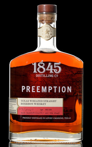 1845 Preemption Texas Straight Wheat Bourbon 50%